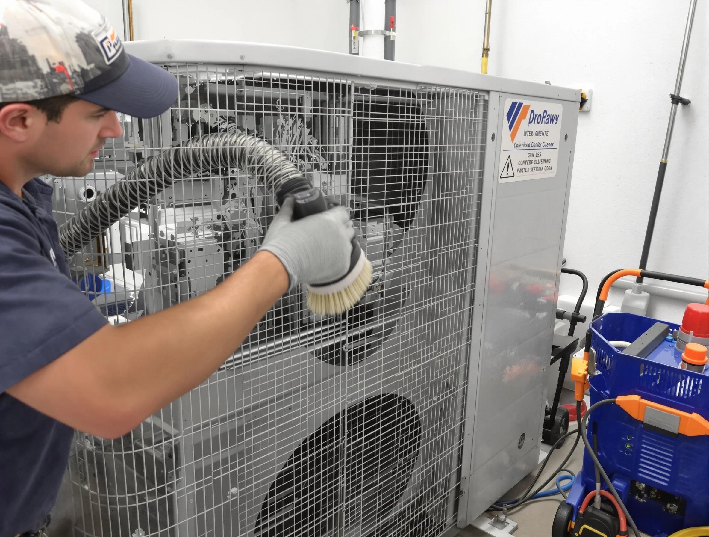 Newcastle Air Duct Cleaning specialist performing precision AC coil cleaning for improved system performance in Newcastle