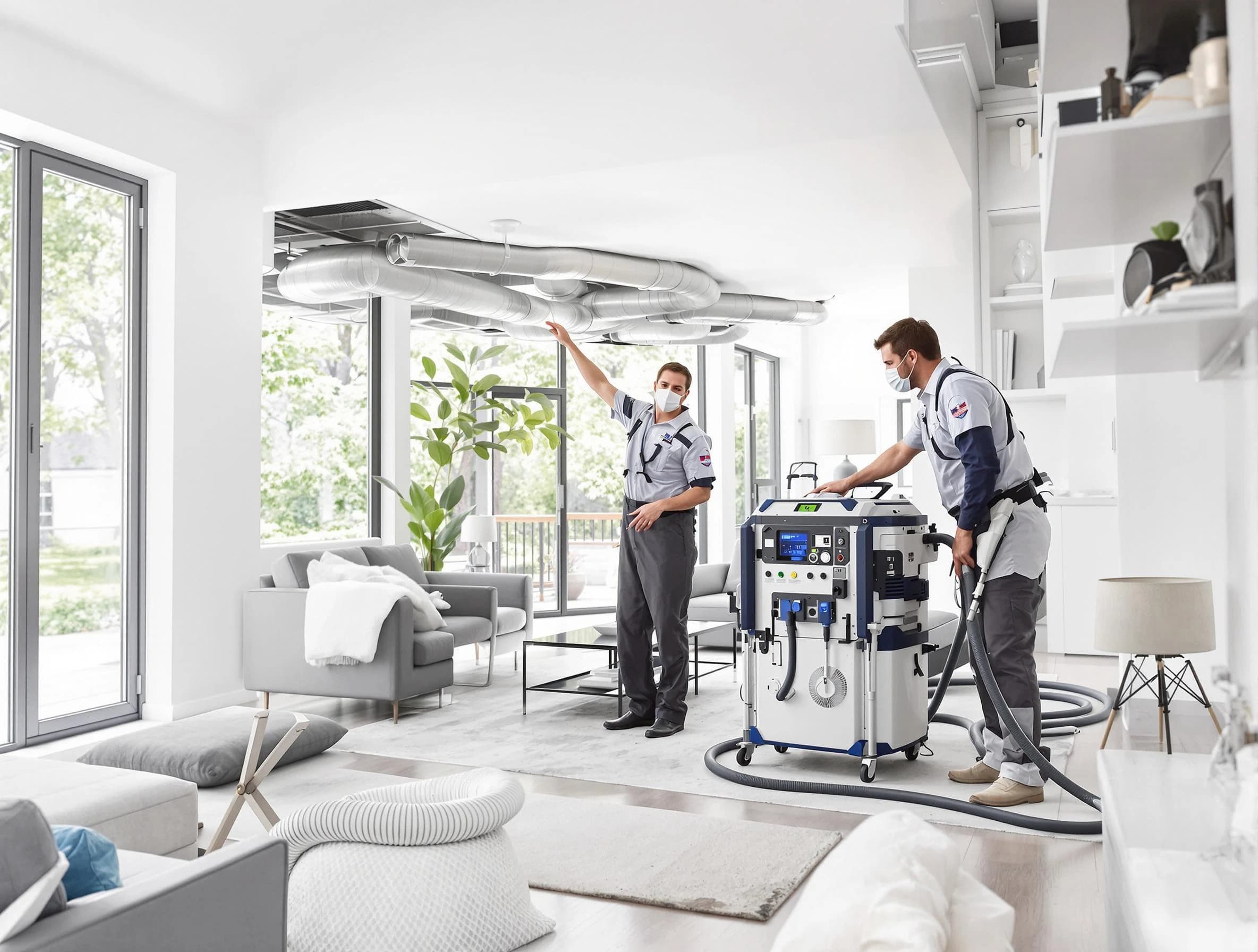 Newcastle Air Duct Cleaning professional conducting pure air duct cleaning with state-of-the-art equipment in Newcastle