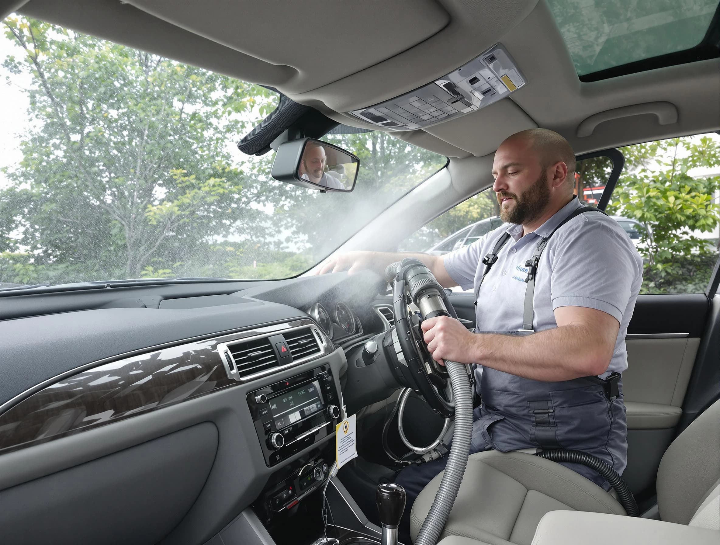 Newcastle Air Duct Cleaning specialist performing professional car duct cleaning in Newcastle