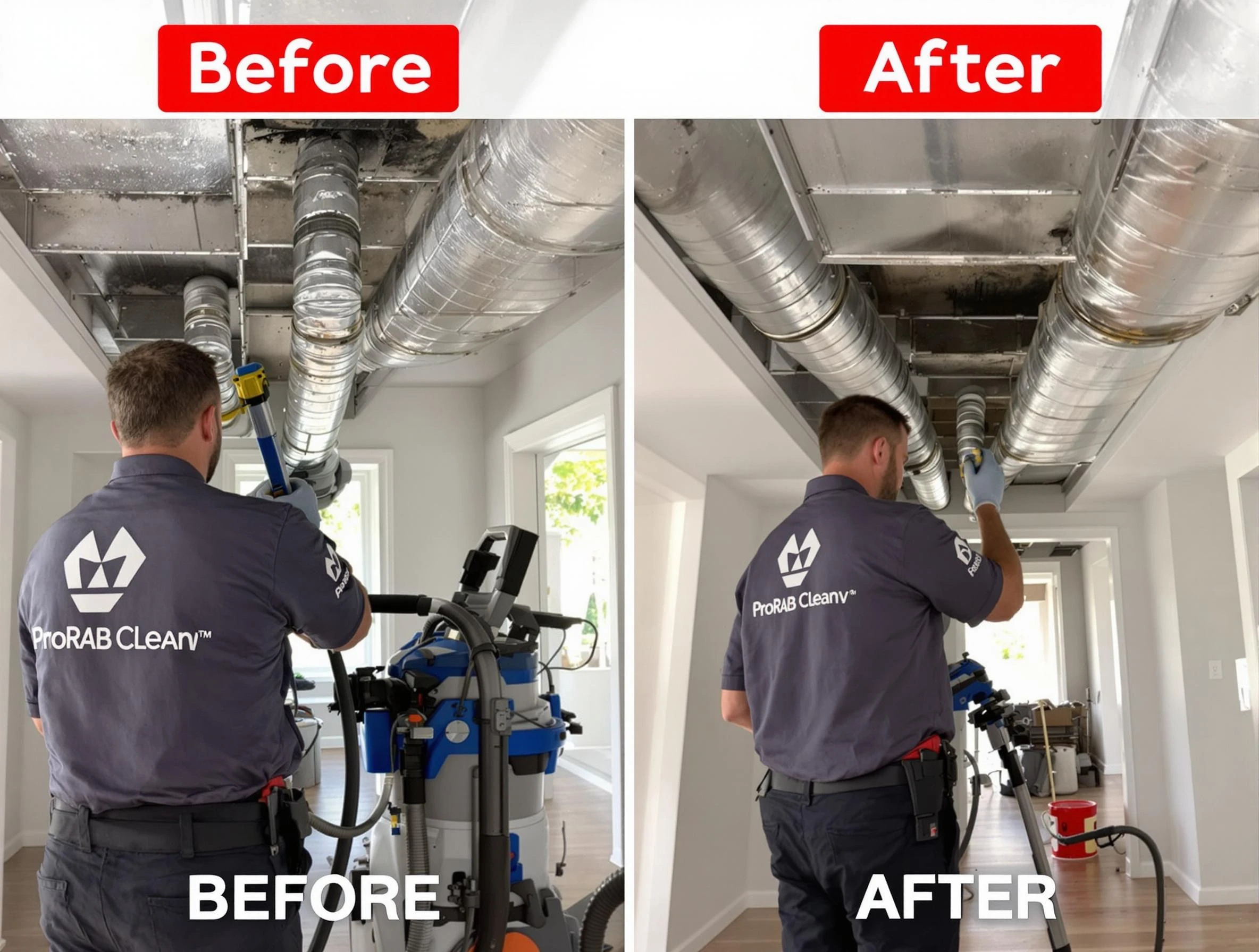 Newcastle Air Duct Cleaning expert performing thorough residential duct cleaning in a Newcastle home